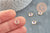 Round gold pendant 24 carat pink crystal, crystal pendant, golden pendant, pink crystal, jewelry creation, 10mm, unit, G2183