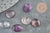 Natural purple fluorite oval cabochon 10x8mm, cabochon creation stone jewelry, unit G8677 