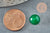 Round cabochon Malaysian jade tinted green 10mm, cabochon creation stone jewelry, X1 G8663 