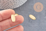 Pendentif connecteur ovale acier 201 inoxydable doré 16.5mm, x5 (G11023)