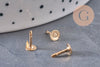 Support pour pin's laiton doré 8mm, x10 (G11020)