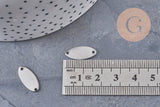 Pendentif connecteur ovale acier 201 inoxydable platine 17mm, x5 (G11022)