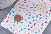 Feuille de transfert polymère – Motif confetti 14x10 cm, x1