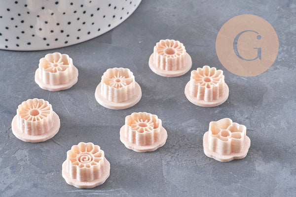 Emporte-Pièce Pâte polymère Fleur créole interchangeable au choix 17-20mm, x1 (G10995)