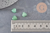 Cabochon coeur aventurine naturelle 8x8mm, x1 (G11044)