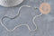 Collier Chaine serpent acier inoxydable platine 2.2mm/45cm, x1 (G11056)