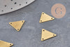 Breloque triangle 3 trous laiton brut 14mm, x10 (G11033) VALIDE