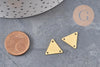 Breloque triangle 3 trous laiton brut 14mm, x10 (G11033) VALIDE