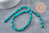 Perle tube en chrysocolle naturelle verte 6x3-9mm, x1 fil de 38cm (G1221)