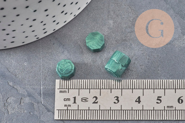 Granulés cire vert foncé à cacheter, fourniture création de sceaux personnalisés pour sceaux et invitations de mariage DIY, x100 (G4128)