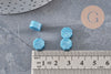 Granulés cire bleu moyen nacré à cacheter, fourniture pour création sceaux personnalisés pour sceaux et invitations de mariage, x100 (G6213)