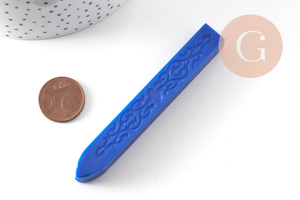 Batonnet de cire à cacheter bleue sans mèche, x1 (G3333)
