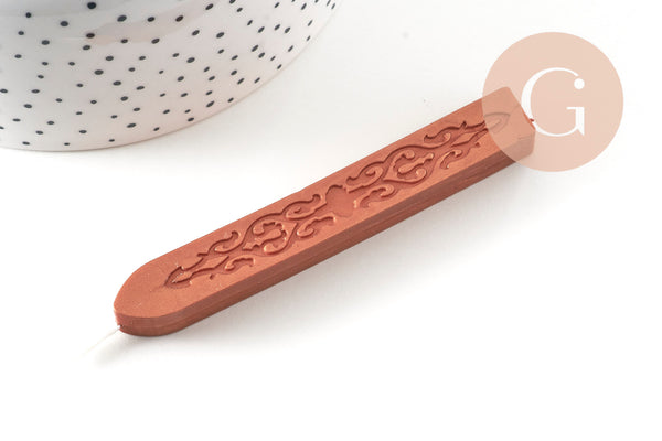 Batonnet de cire à cacheter cuivre avec mèche, x1 (G3453)