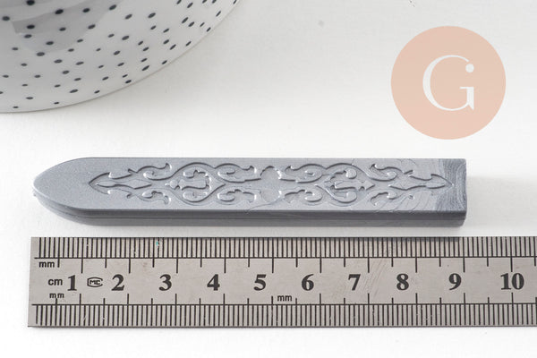 Batonnet de cire à cacheter argentée sans mèche, x1 (G4939)