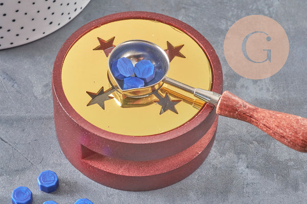 Kit pour cire à cacheter pour création de sceaux personnalisés et invitations de mariage DIY, x1 (G3787)