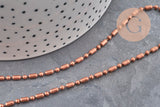 Chaine boule bambou cuivrée,chaine cuivre,chaine bijou, création bijoux,chaine boule,sans nickel,2.5mm,5 mètres G0731