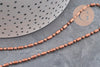 Chaine boule bambou cuivrée,chaine cuivre,chaine bijou, création bijoux,chaine boule,sans nickel,2.5mm,5 mètres G0731