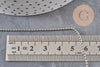 Chaine boule laiton platine facetté 1.5mm, x 5Mètres (G1665)