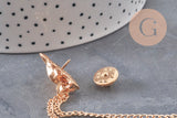 Broche de col Lion zamac doré, x1 (G7022)