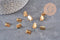 Embouts à pincer ruban acier 304 inoxydable doré IP 9.5mm, x10 (G11156)