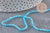 Perles cristal toupies à facette bleu transparent 3-3.3mm, x1 fil de 38cm (G11112)