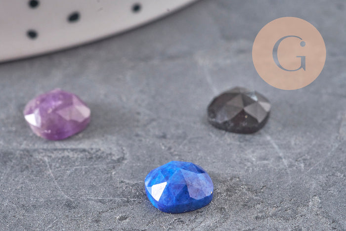 Cabochon carré pierre naturelle 8x8mm, x1 (G11155)