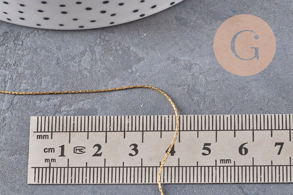 Chaine serpent fine acier 304 inoxydable doré IP 0.5mm, x1 mètre (G11159)