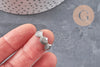 Bague réglable coquillages acier platine 304 inoxydable, x1 (G11151) VALIDE