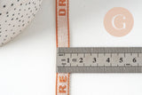 10mm embroidered ribbon, x1 meter (G11160) VALID