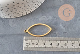 Colgante gota oblonga acero inoxidable 304 dorado IP sin fondo 38mm, x1 VÁLIDO