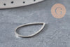 Colgante conector gota acero inoxidable 201 dorado o platino 26 mm, x2 VÁLIDO