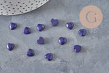 Natural lapis lazuli heart cabochon 8x8mm, x1 (G11273)