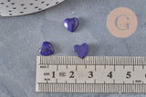 Natural lapis lazuli heart cabochon 8x8mm, x1 (G11273)