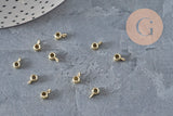 Bail bead for zamak pendant gold-plated 6.5x3mm, x10 VALID