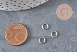 Stainless Steel 304 Round Closed Jump Rings, Platinum, 6mm/0.8mm, x5 (G11215)