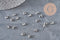 Crimp bead covers, 304 stainless steel, platinum, 5.5x4.5mm, x20 IN STOCK