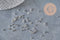 Silver-plated brass crimp beads 3x2mm, x2 Grams (G11269)