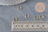 Round closed rings gilded 304 stainless steel 7mm/0.8mm, x10 VALID