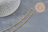 Collar cadena satélite hierro y latón dorado 81.5cm, x1 VÁLIDO