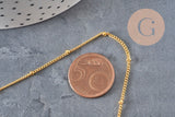 Collar cadena satélite hierro y latón dorado 81.5cm, x1 VÁLIDO
