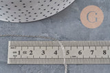 Chain, flat platinum stainless steel curb, 1.5x1.2mm, x1 meter VALID