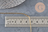 304 Stainless Steel IP Gold-Plated Mariner Chain 2mm, x1 meter (G11234)