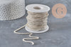Silver-plated 304 stainless steel rope chain, 4.5mm, x1 meter VALID