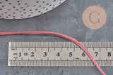 Cordón cola de rata poliéster rosa viejo 2mm, x5 metros VÁLIDO
