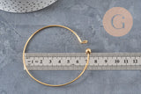 Smooth bangle bracelet with gold-plated 304 stainless steel ball 62mm, x1 VALID