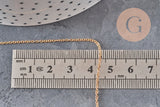 Raw brass cable chain, 1mm, x5 meters (G11225) VALID