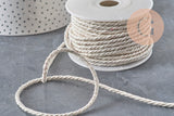 Beige Twisted Satin Cord 3mm, x1 meter (G2319)