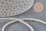 Beige Twisted Satin Cord 3mm, x1 meter (G2319)