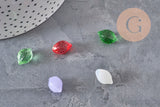 Glass Lemon Fruit Pendants 14mm, x5 VALID