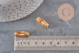 Cierre de cadena de bolas de acero inoxidable dorado 304 de 18,5 mm, x10 VÁLIDO
